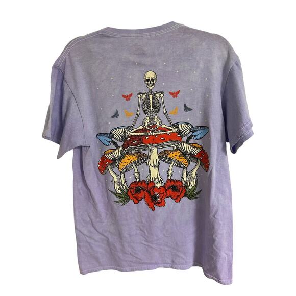 💜 Call Your Mother Tee – Tie-Dye, Skeletons & Shrooms | Size M - Hippie Vibes - Picture 2 of 4